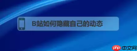 bilibili如何隐藏动态 b站如何隐藏自己的动态