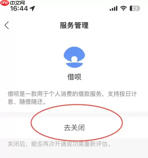蚂蚁借呗如何彻底关闭 具体操作方法介绍