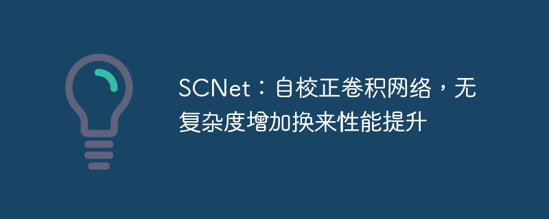 SCNet:自校正卷积网络,无复杂度增加换来性能提升