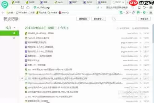 360浏览器怎么查看历史浏览记录 360浏览器历史记录查看方法