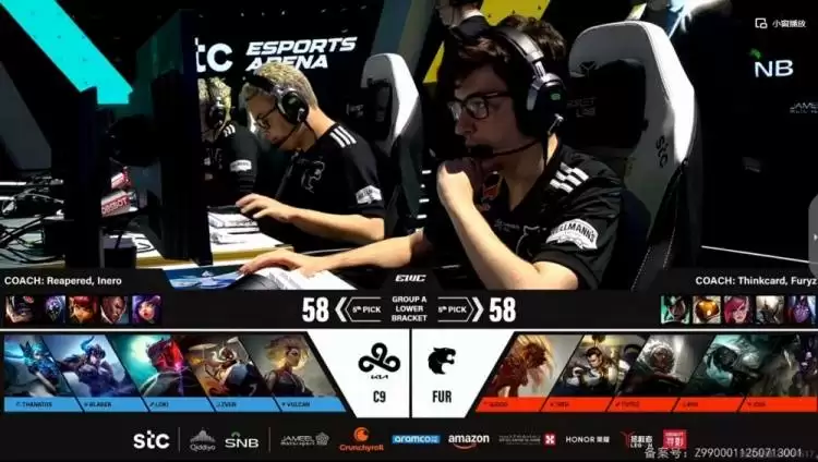 2025 EWC电竞世界杯《英雄联盟》A组生死战：FUR战术碾压送C9回家 