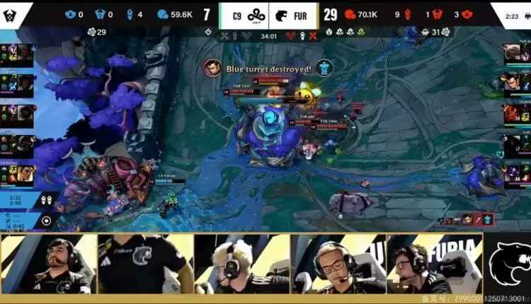 2025 EWC电竞世界杯《英雄联盟》A组生死战：FUR战术碾压送C9回家 