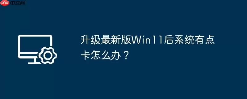 升级最新版win11后系统有点卡怎么办?