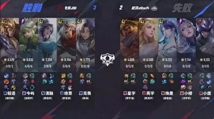 2025KPL夏季赛：JDG鏖战五局 3-2 eStar，轻语杨戬决胜局封神 