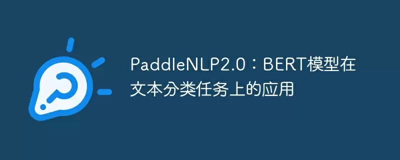 paddlenlp2.0:bert模型在文本分类任务上的应用 - 游乐网