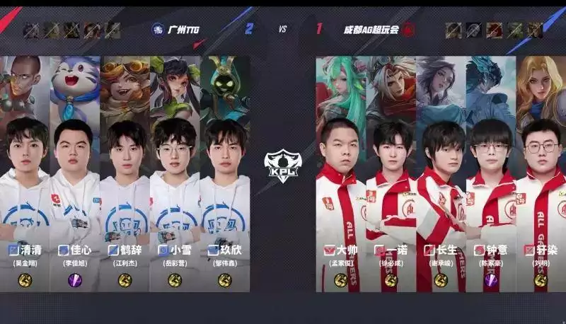 TTG 3-2险胜AG：清清关羽决胜局封神 一诺回归难阻AG两连败