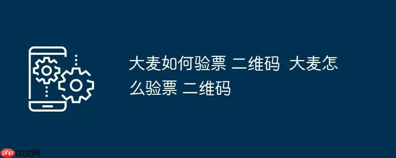 大麦如何验票 二维码 大麦怎么验票 二维码