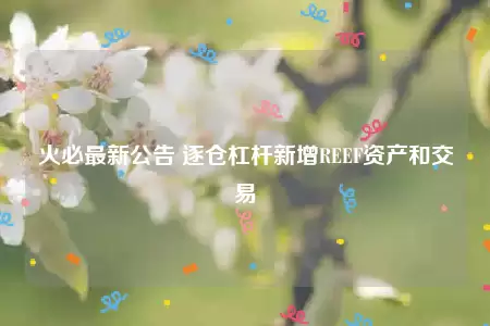 火必最新公告 逐仓杠杆新增REEF资产和交易-第1张图片-币安下载