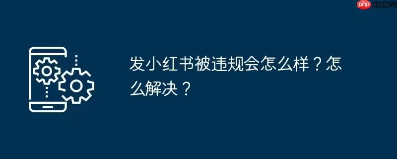 发小红书被违规会怎么样？怎么解决？