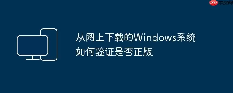 从网上下载的Windows系统如何验证是否正版