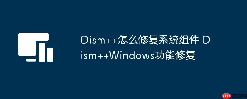 Dism++怎么修复系统组件 Dism++Windows功能修复