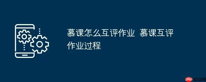 慕课怎么互评作业 慕课互评作业过程