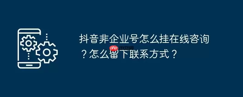 抖音非企业号怎么挂在线咨询？怎么留下联系方式？
