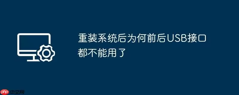 重装系统后为何前后usb接口都不能用了
