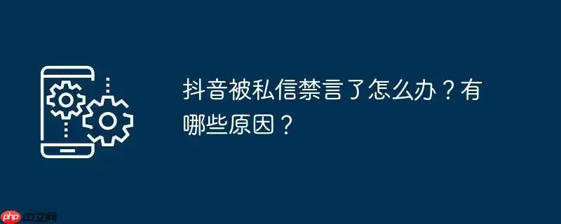 抖音被私信禁言了怎么办？有哪些原因？