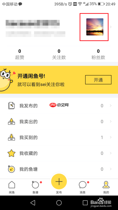 闲鱼为什么换不了头像 闲鱼更换头像方法