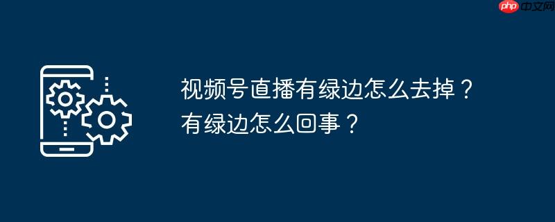 视频号直播有绿边怎么去掉？有绿边怎么回事？