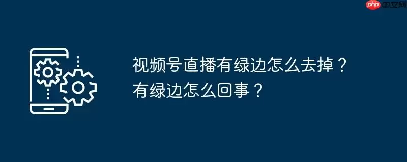 视频号直播有绿边怎么去掉?有绿边怎么回事?