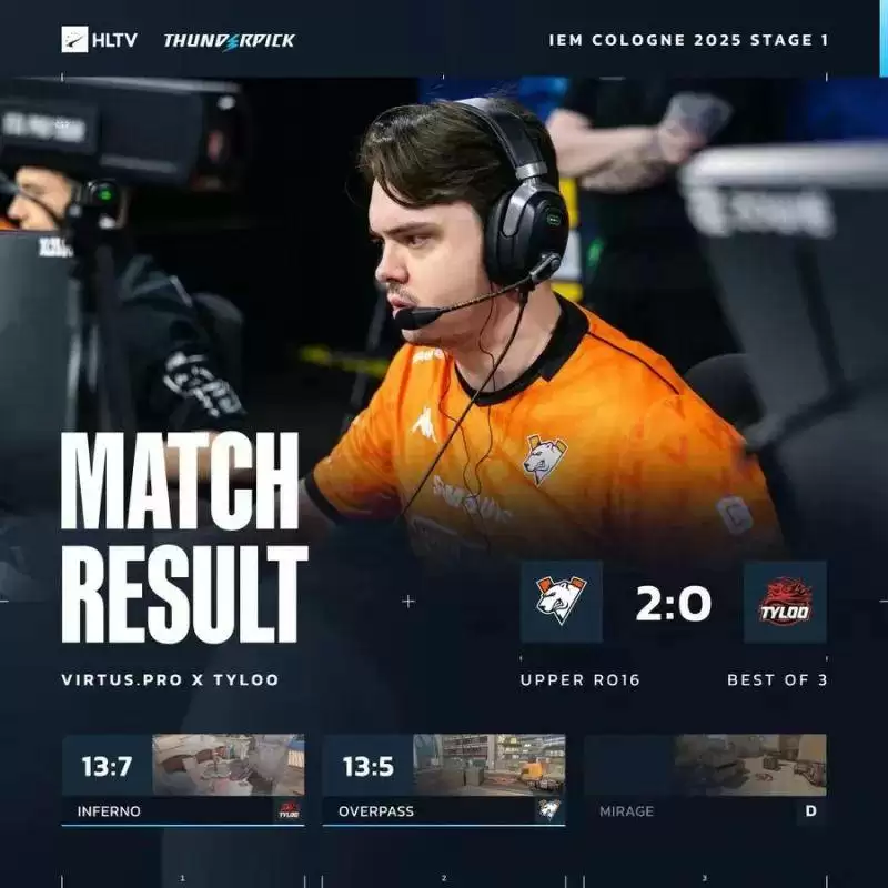 IEM科隆站揭幕：TYLOO首战0-2不敌VP，跌入败者组