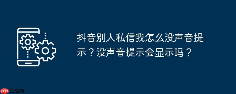 抖音别人私信我怎么没声音提示？没声音提示会显示吗？