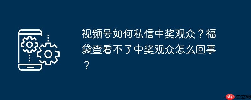 视频号如何私信中奖观众？福袋查看不了中奖观众怎么回事？