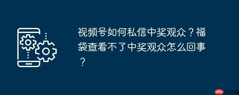 视频号如何私信中奖观众？福袋查看不了中奖观众怎么回事？