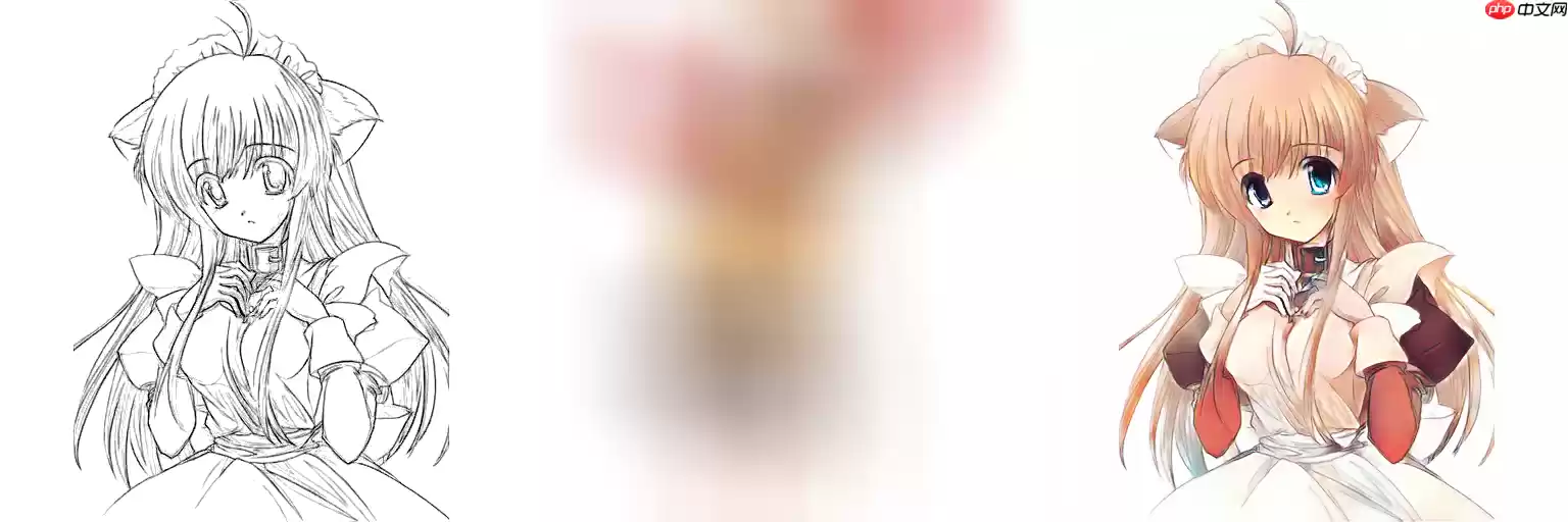 线稿上色V3（比V2差别在于这个参考图的处理方式)，并且更好用哦 - 游乐网