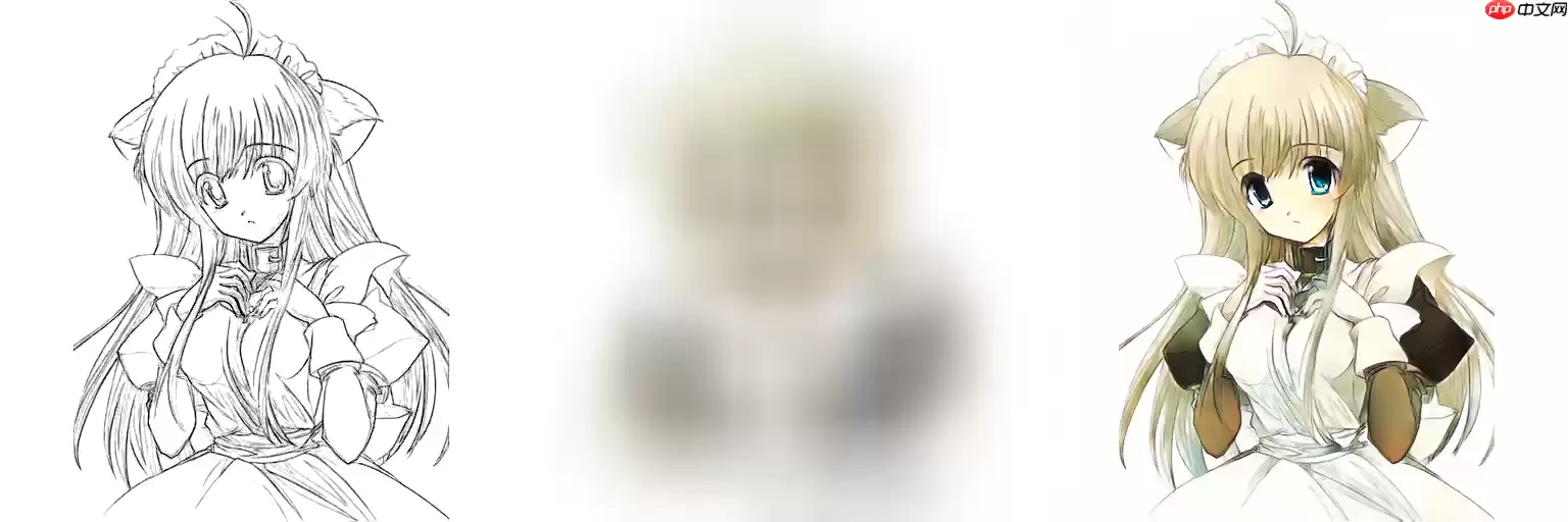 线稿上色V3（比V2差别在于这个参考图的处理方式)，并且更好用哦 - 游乐网