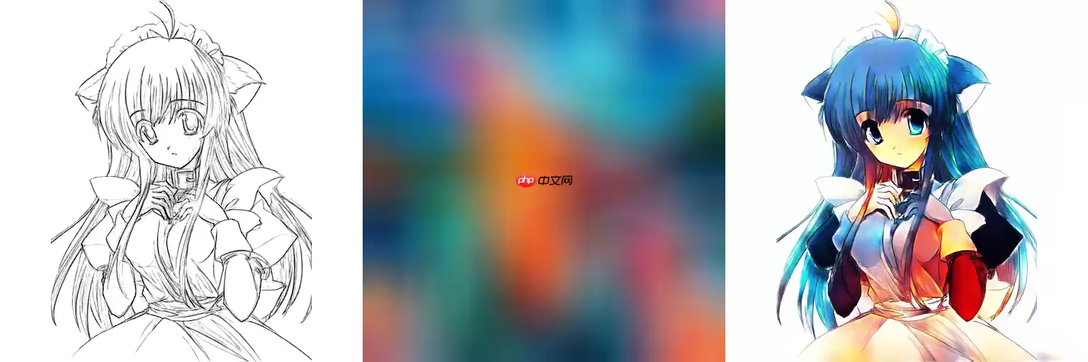 线稿上色V3（比V2差别在于这个参考图的处理方式)，并且更好用哦 - 游乐网