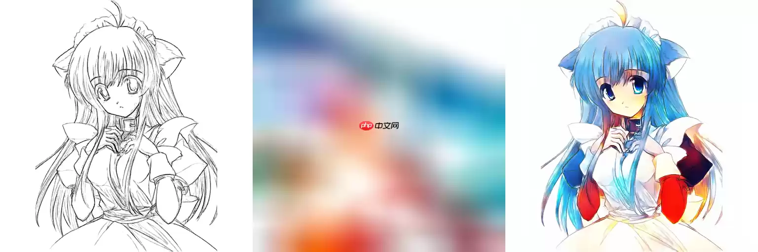 线稿上色V3（比V2差别在于这个参考图的处理方式)，并且更好用哦 - 游乐网