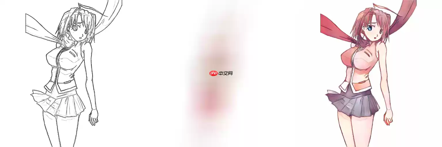 线稿上色V3（比V2差别在于这个参考图的处理方式)，并且更好用哦 - 游乐网