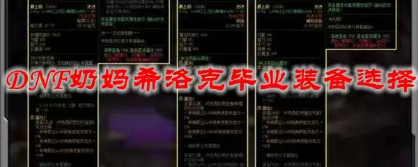 DNF奶妈希洛克毕业装备选择