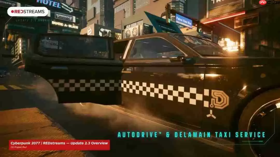 《赛博朋克2077》2.3版更新视频 晶彩车衣智动驾驶