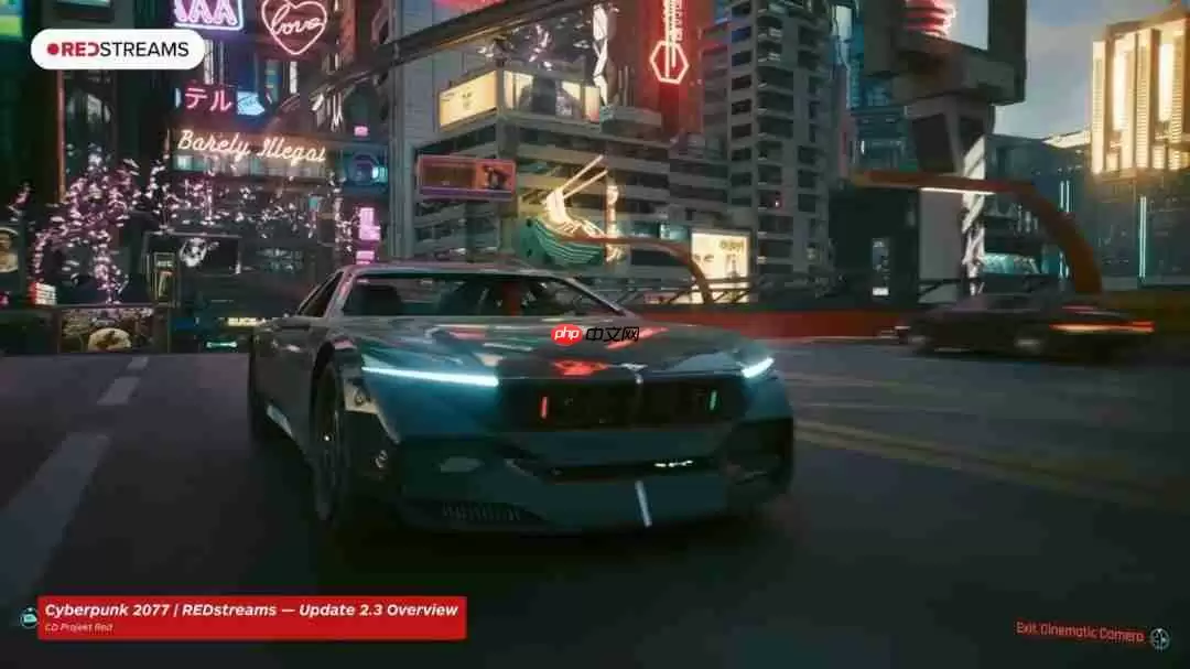 《赛博朋克2077》2.3版更新视频 晶彩车衣智动驾驶