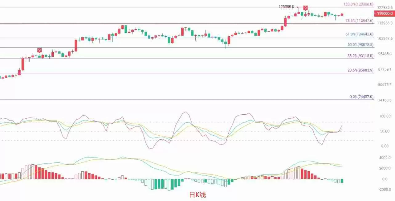比特币短线高位震荡，关注12万美元关口