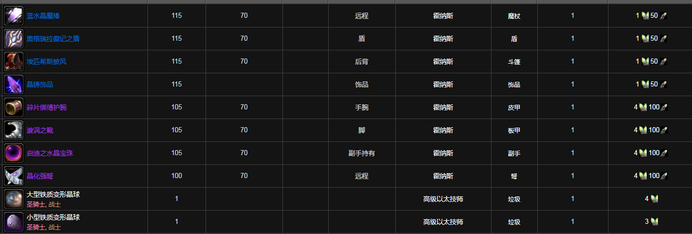魔兽世界埃匹希斯水晶有什么用