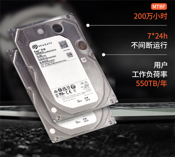 希捷银河7200 RPM企业级硬盘优惠来了 8T 1032.8元 5年只换不修