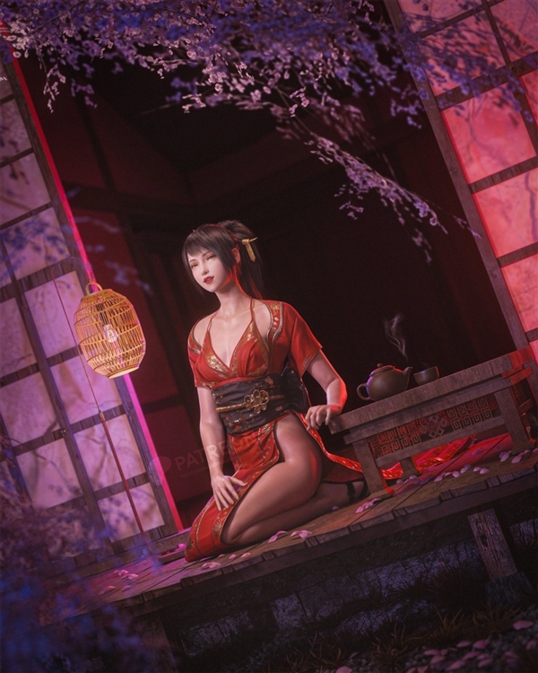 《明末：渊虚之羽》女主3D渲染模型 英姿飒爽