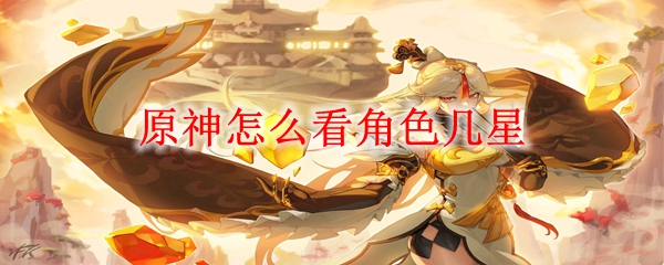 原神怎么看角色几星