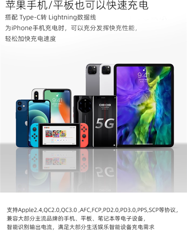 喜美诺33W氮化镓双口充电器狂促 到手27.9元 支持苹果iPhone