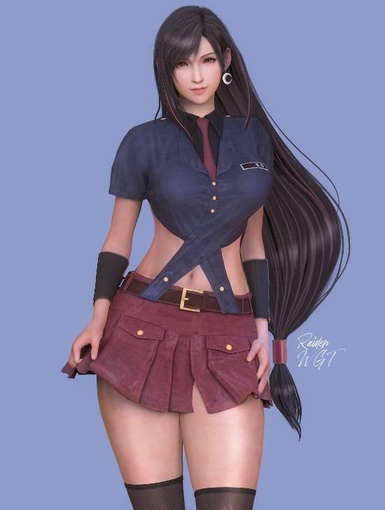 3D区博主晒蒂法全新美图：穿上其他游戏角色的衣服
