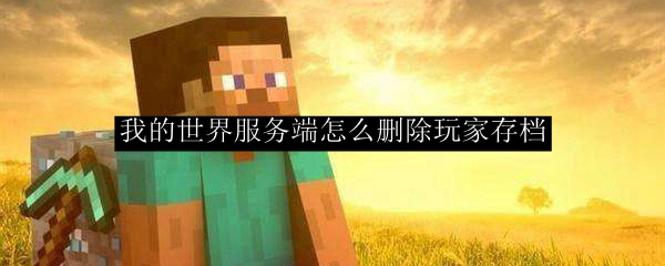 我的世界服务端怎么删除玩家存档