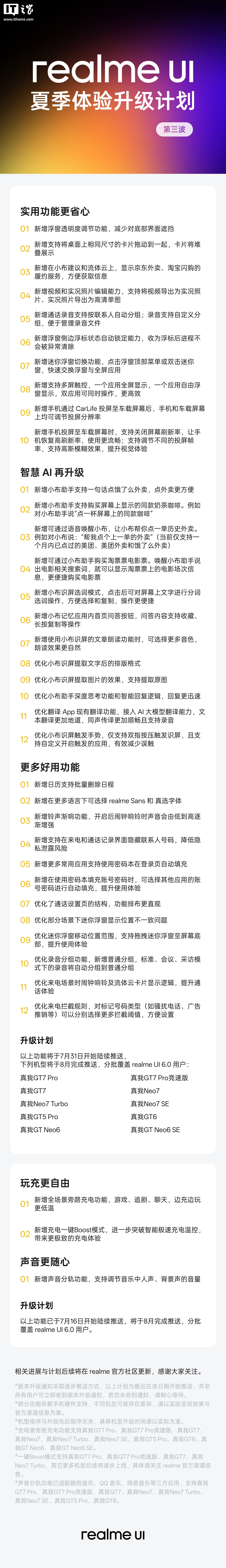 realme UI 6.0更新示意图