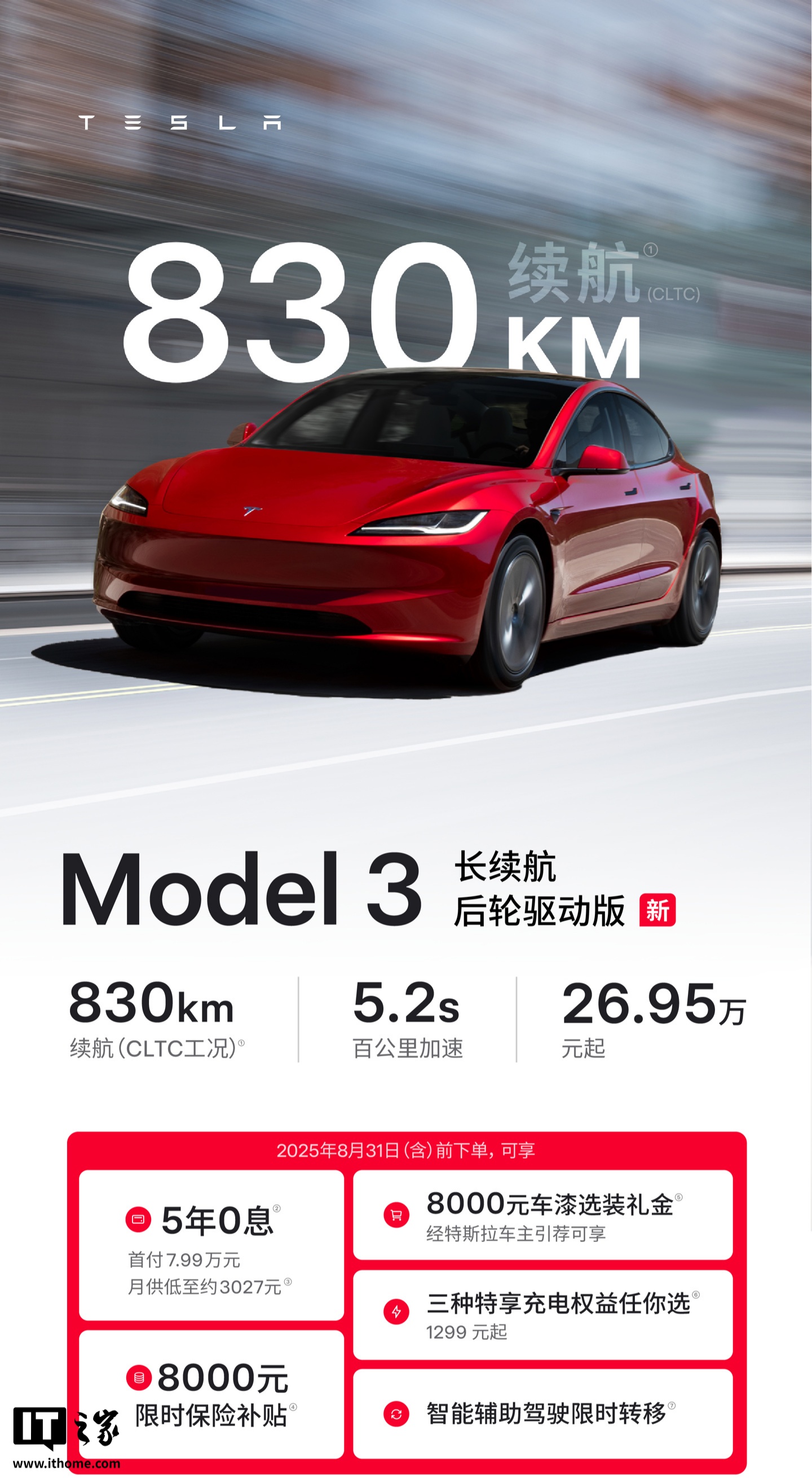 Model 3长续航版参数
