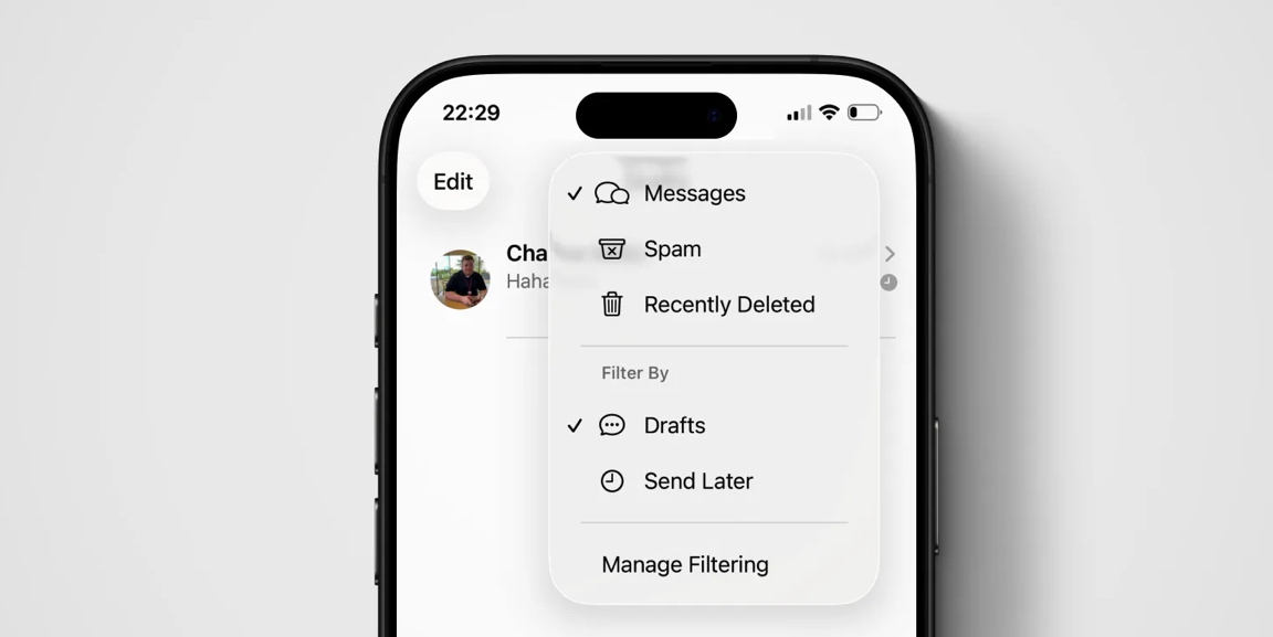 苹果iOS 26信息应用新增草稿功能