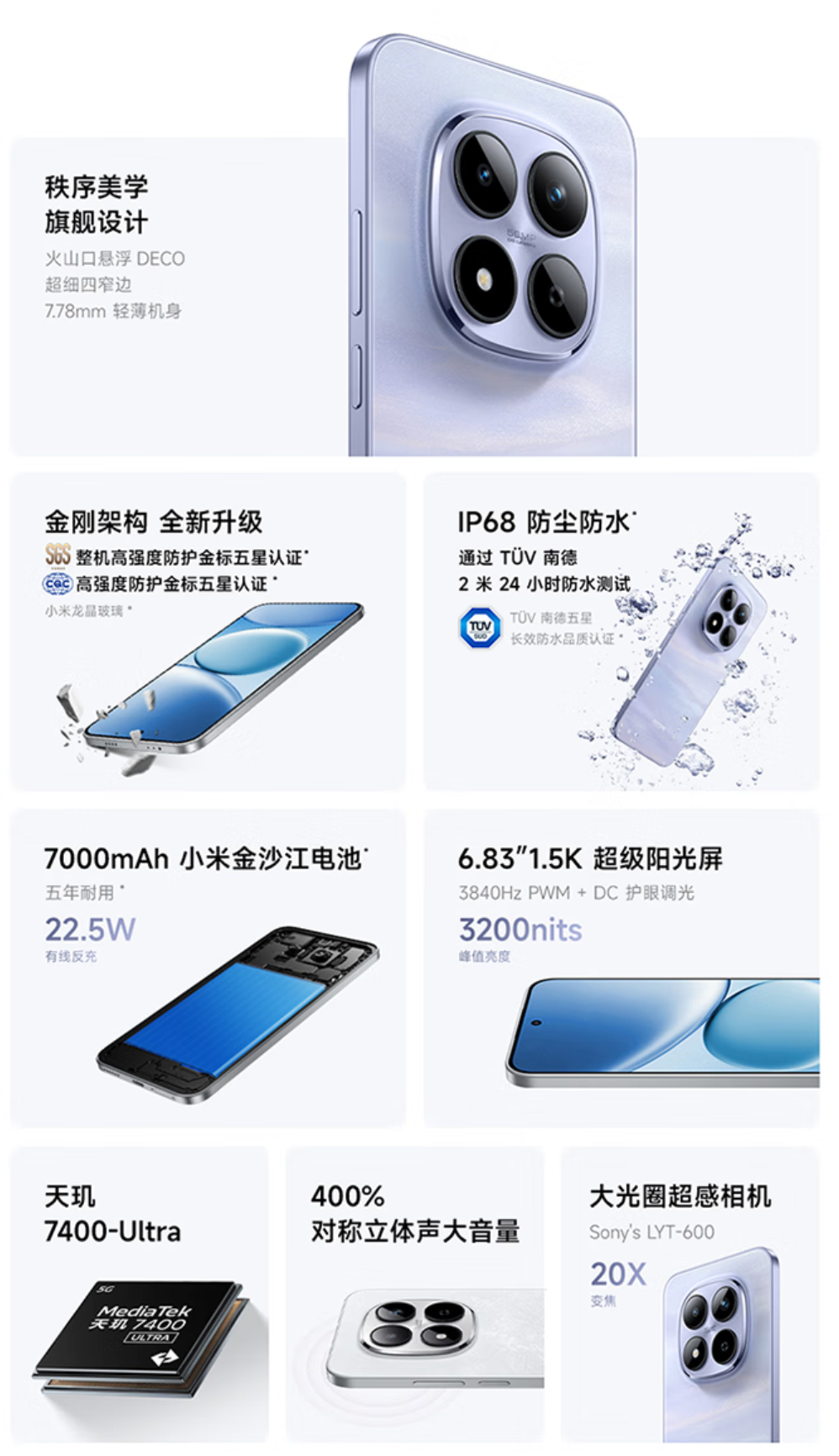 限量 500 名送手环 / 耳机：REDMI Note 15 Pro 系列赠 2 年碎屏、电池盖、进水 + 5 年电池保