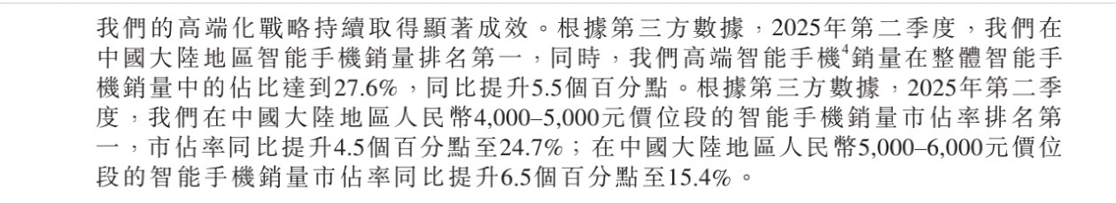 高端成了？4000-5000元价位段小米手机市占率稳居第一