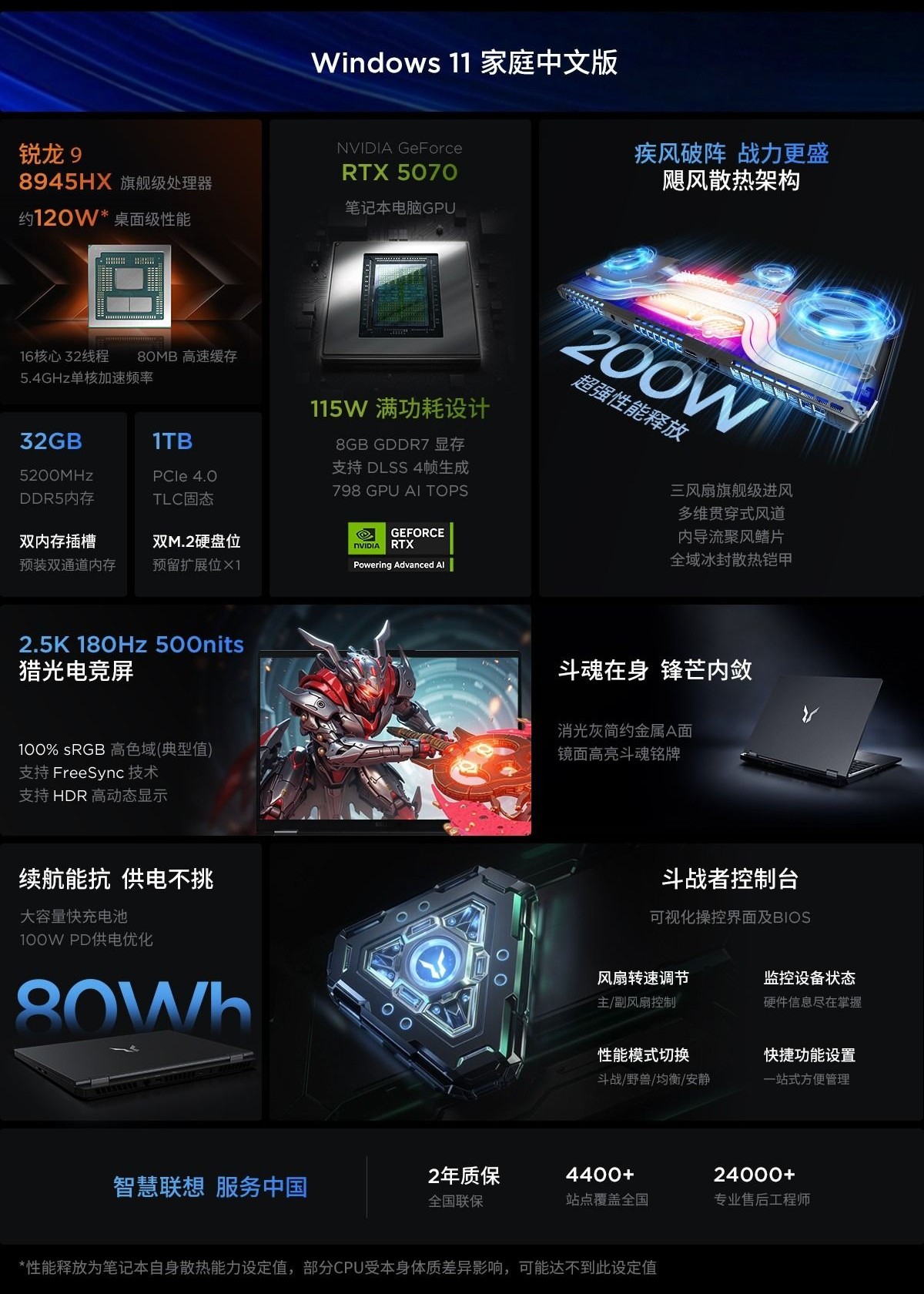联想斗战者散热系统