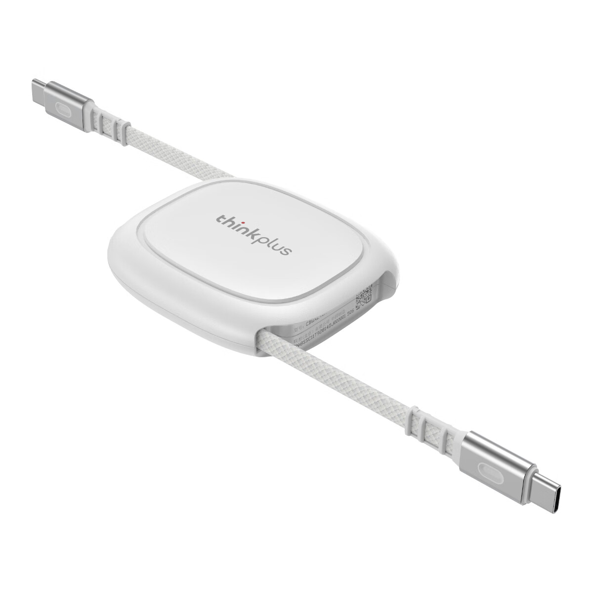 联想 thinkplus 240W USB-C 伸缩充电线首销：理线盒藏线、总长 120cm，53 元
