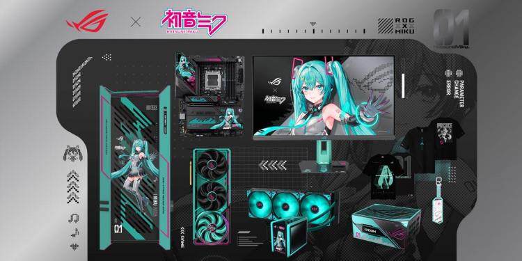华硕ROG × 初音未来联名产品展示